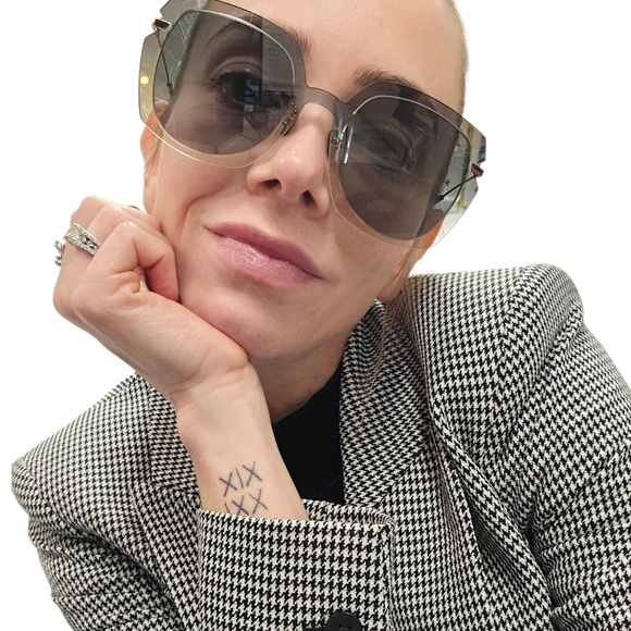Christian Dior SoRealPop Square Shield Sunglasses Gray Mirror Lens + Case & Box